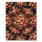 Coral Cherry Blossom Branch Arrangement Rug
