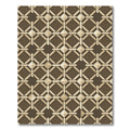 Contemporary Geometric Bronze Lattice Grid Rug