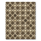 Contemporary Geometric Bronze Lattice Grid Rug
