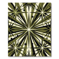 Olive Mid-Century Geometric Starburst Rug