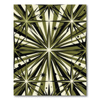 Olive Mid-Century Geometric Starburst Rug