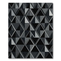 Modern Charcoal Geometric Diamond Rug
