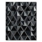 Modern Charcoal Geometric Diamond Rug