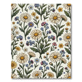 Whimsical Botanical Meadow Wildflower Field Rug