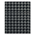 Black Gray Houndstooth Repeating Pattern Rug