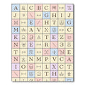 Grid Of Letters Symbols Shapes Rug
