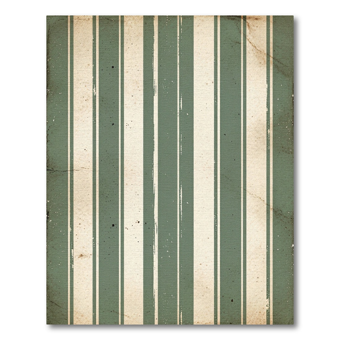 Vintage Sage Cream Vertical Striped Rug