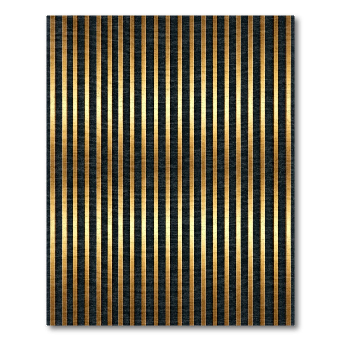 Modern Black Gold Vertical Stripe Rug