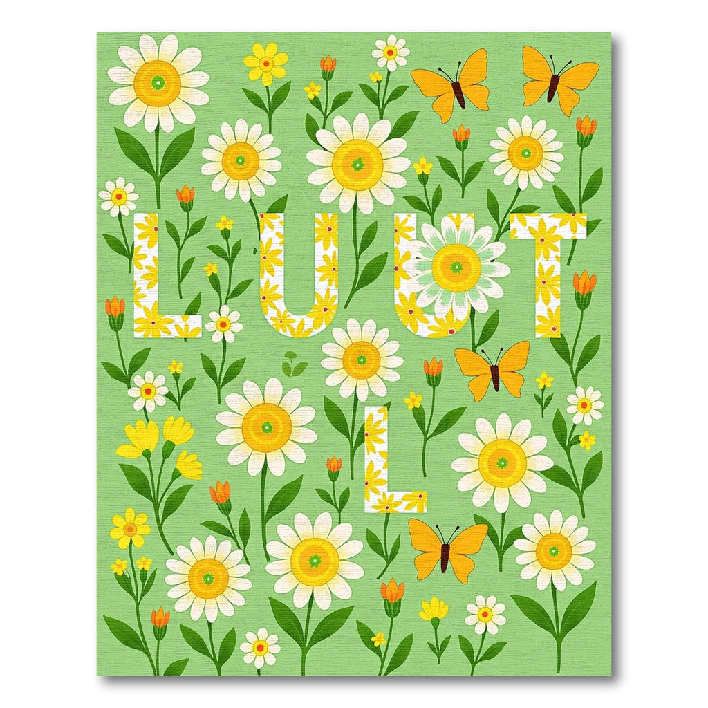 Whimsical floral butterflies garden greenery Rug
