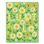 Whimsical floral butterflies garden greenery Rug