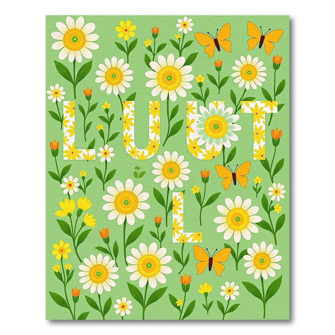 Whimsical floral butterflies garden greenery Rug