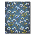 Blue Forget Me Not Floral Sprigs Rug
