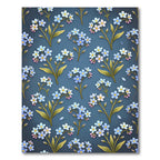 Blue Forget Me Not Floral Sprigs Rug