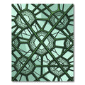 Green Geometric Intersecting Lattice Rug