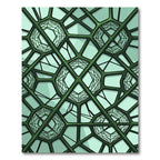 Green Geometric Intersecting Lattice Rug