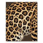 Vibrant Golden Leopard Fur Spotted Area Rug