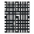 Monochromatic Gridded Checkered Abstract Rug