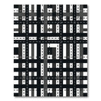 Monochromatic Gridded Checkered Abstract Rug