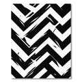 Sharp Black White Zigzag Geometric Rug