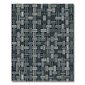 Modern Monochrome Woven Basket Weave Rug