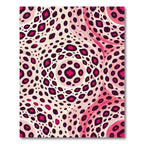 Vibrant Pink Abstract Leopard Spot Circular Rug