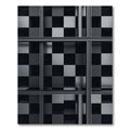 Monochrome Gray Grid Checkerboard Illusion Rug
