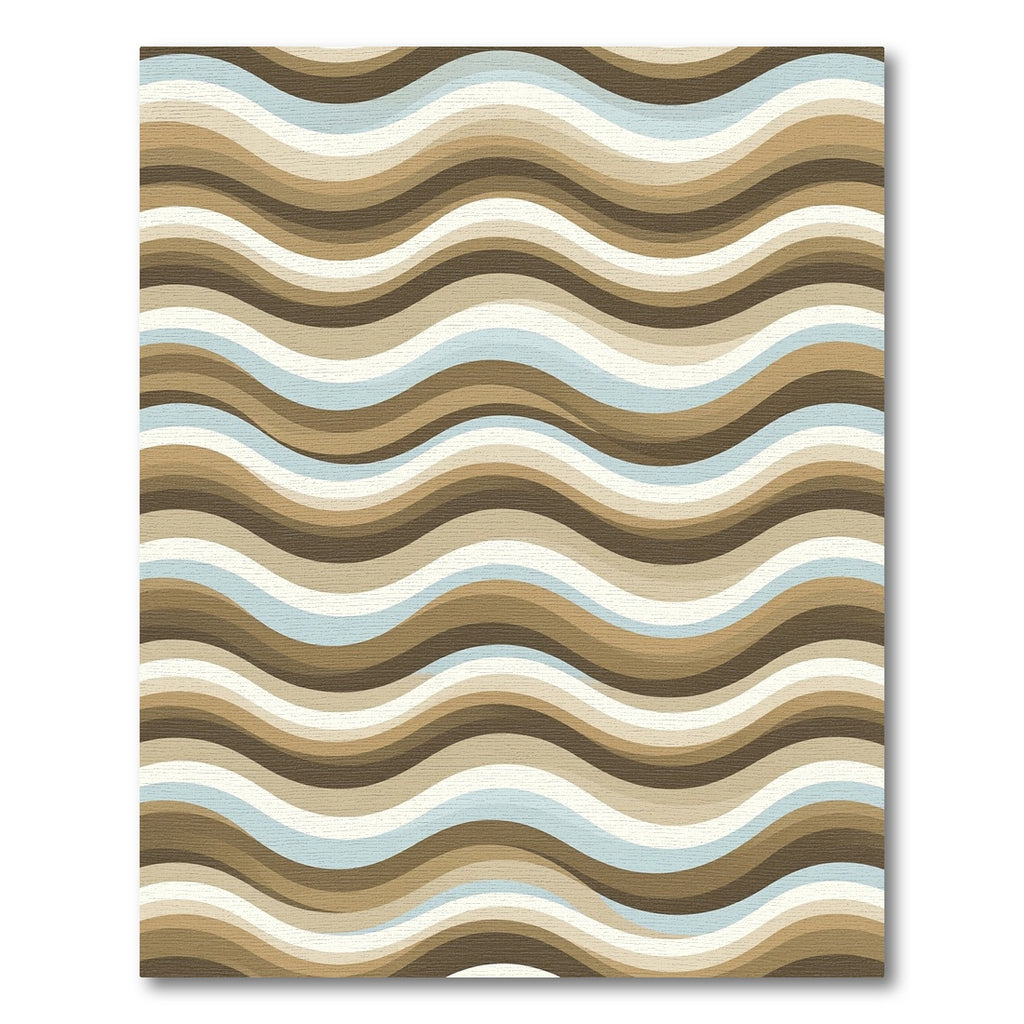 Earthy Tones Wavy Stripe Rug
