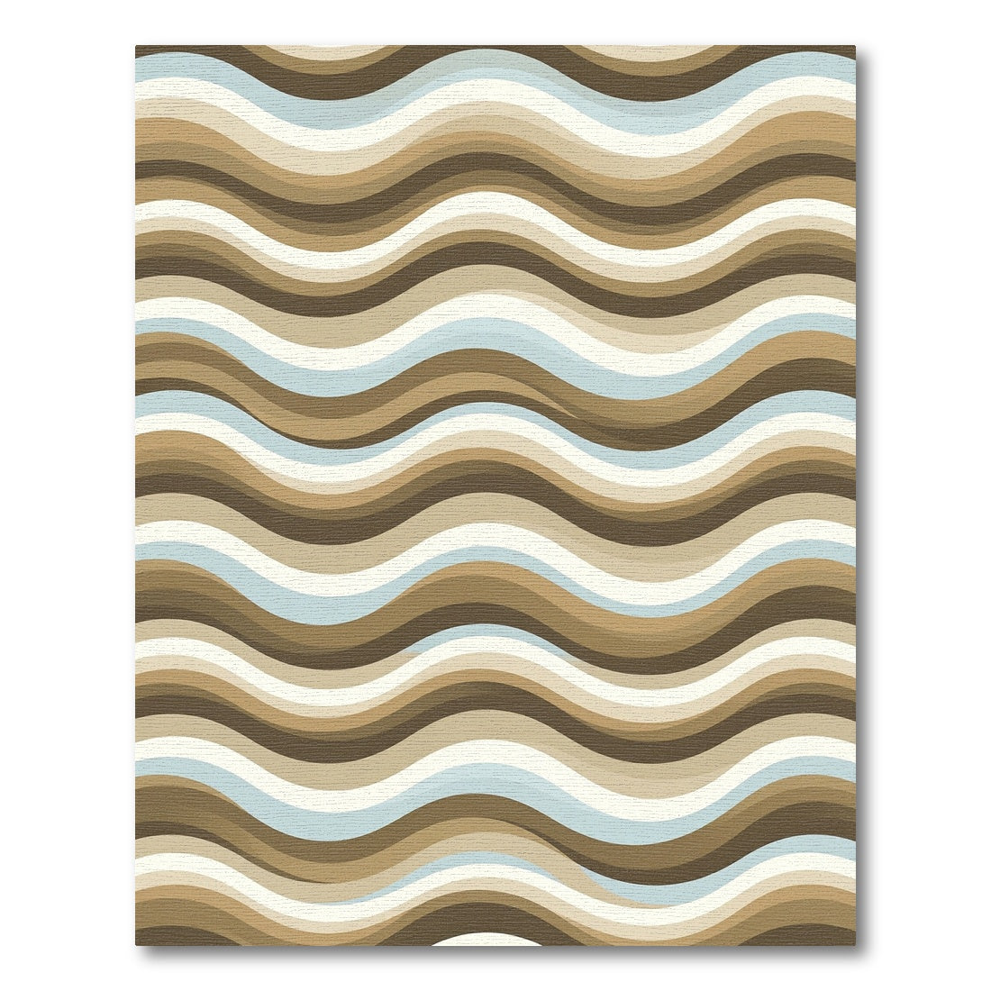 Earthy Tones Wavy Stripe Rug