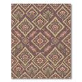 Burgundy Pink Gold Fish Floral Medallion Rug