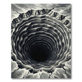 Monochromatic Circular Abyss Geological Landform Rug