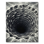Monochromatic Circular Abyss Geological Landform Rug