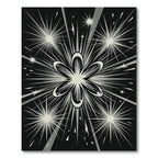 Monochromatic Starburst Floral Explosion Rug