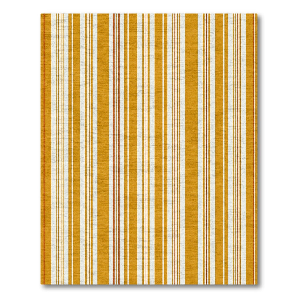 Golden Mustard and White Vertical Stripes Rug