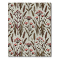 Coral Wildflower Meadow Grass Rug