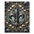Gothic Anchor Fleur-de-lis Sage Rug