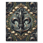 Gothic Anchor Fleur-de-lis Sage Rug