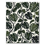 Dark Green Tropical Leaf Vine Rug