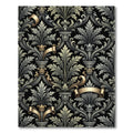 Ornate Charcoal Gold Acanthus Scroll Rug