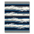 Cloudy Blue and Gray Striped Landscape Rug