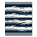 Cloudy Blue and Gray Striped Landscape Rug