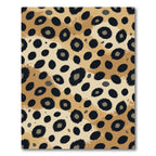 Golden Brown Spotted Animal Hide Rug