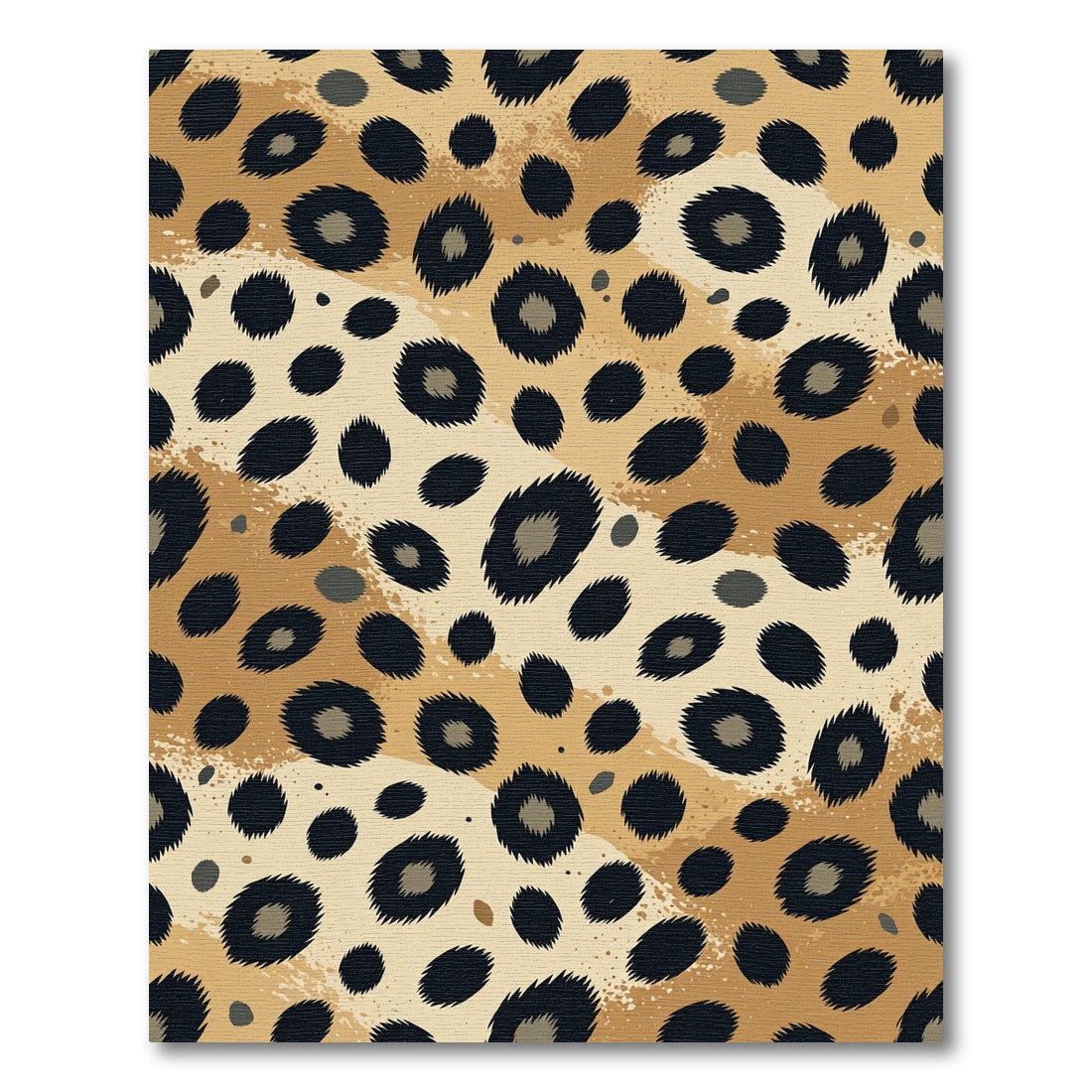 Golden Brown Spotted Animal Hide Rug