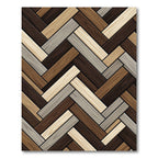 Herringbone Wood Grain Neutral Palette Rug