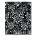 Monochrome Leopard Face Jungle Art Rug