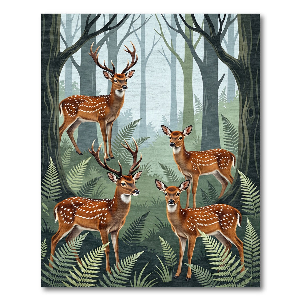 Majestic Fallow Deer Forest Glade Rug