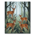 Majestic Fallow Deer Forest Glade Rug