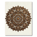 Ornate Brown Mandala Flower Radiance Rug