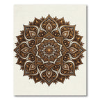 Ornate Brown Mandala Flower Radiance Rug