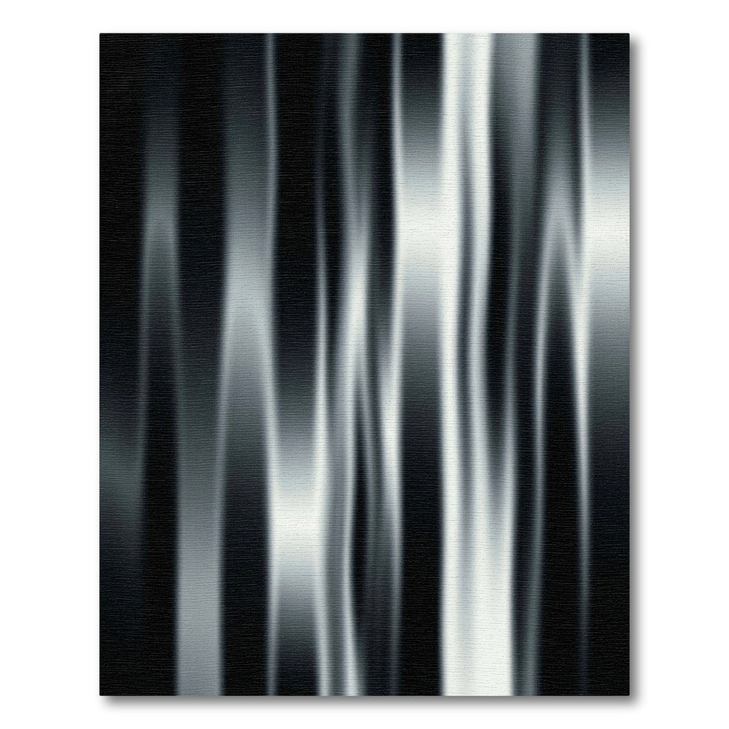 Monochrome Vertical Flowing Stripes Rug