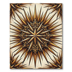 Golden Starburst Elaborate Sunburst Rug